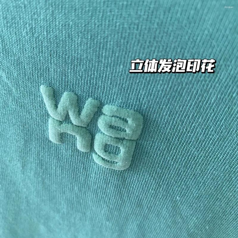 Womens T Shirts Fashion Classic Cloth 23Spring/Summer Foam Letter Printing Old Cotton Short Sleeve T-shirt Women