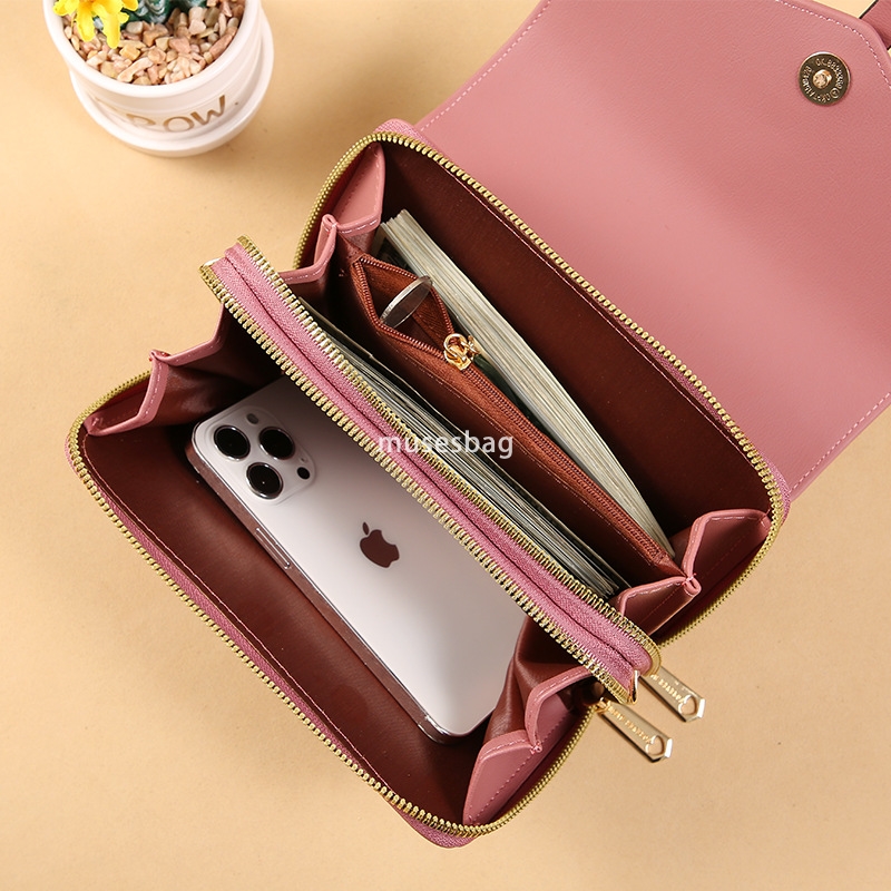 Designer Women's High Quality Fashion Phone Wallet from Europe and America Korean Edition Large Capacity Multi functional One Shoulder Medium Len