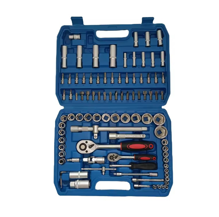Versatile 172-Piece Ratchet Wrench and Socket Bit Collection for Vehicle and General Maintenance with Portable Case