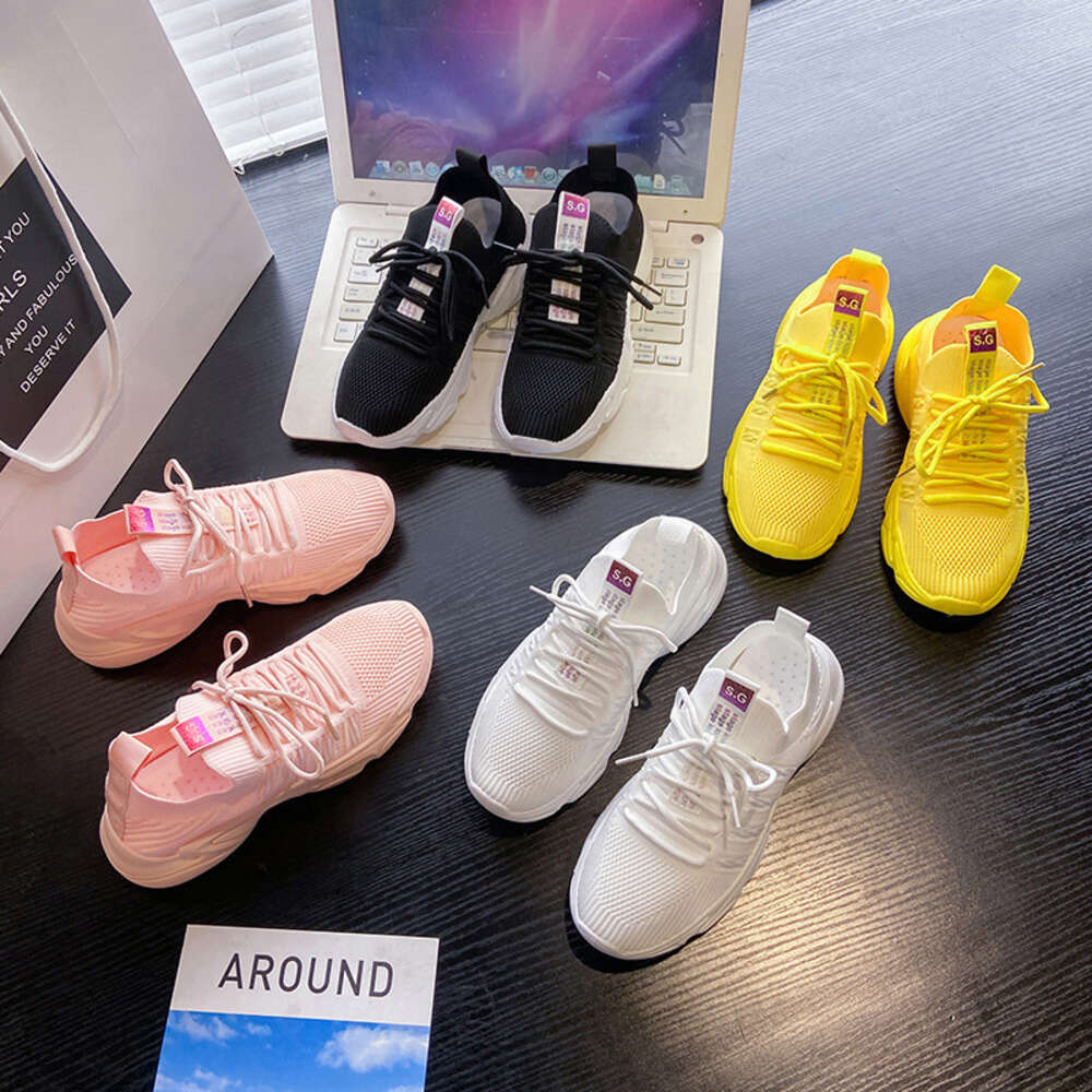 Think 2022 Fashion Lace Up Platform Women's Summer Zapatos Mujer Plus Size Flat Mesh Sports Woman Vulcanize Sneaker Shoes