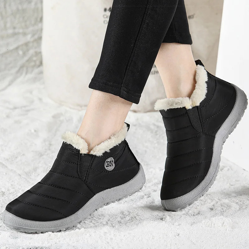 Womens boots warm fur winter boots womens waterproof snow boots ankle Botas Mujer winter shoes womens winter boots 240615