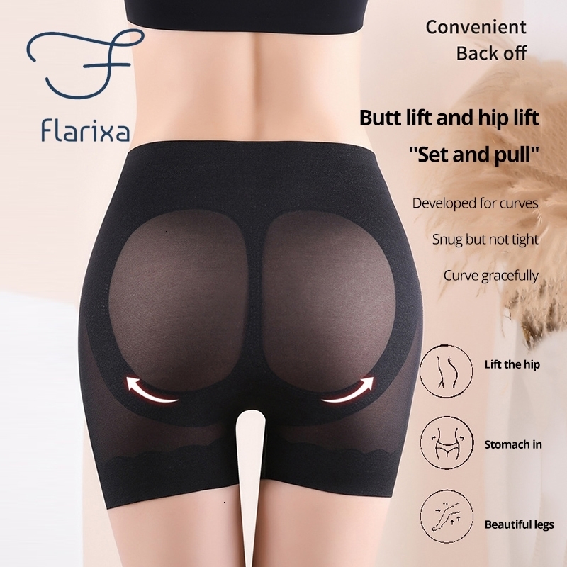 Breast Form Flarixa Bady Shaper Short Butt Lifter Women Shapewear Tummy Control Female High Waist Trainer Body shaper Panties Corset Abdomen y230812