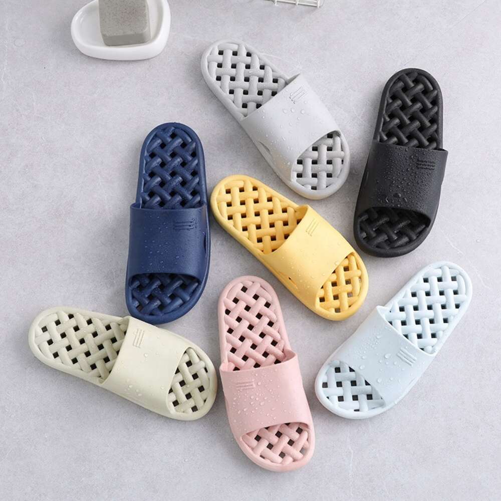 Bathroom Men Sandals Slippers Summer Women's Bathing Anti Slip Leak Quick Drying Hollow Soft Bottom Hole Indoor Home