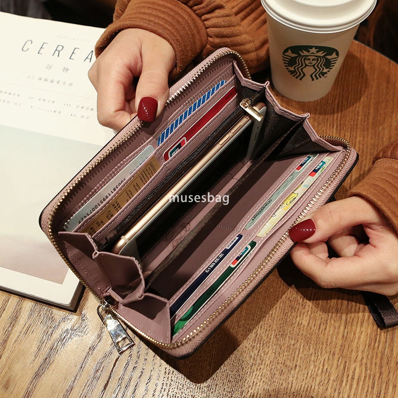 Designer Women's High Quality Classic Vintage Handheld Long Wallet Korean Edition Handbag Multi functional Card Bag Phone Zero Wallet Women'