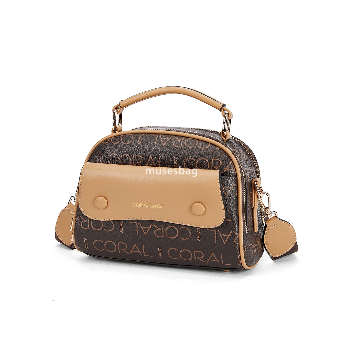 Urban minimalist hard leather large capacity handbag new printed contrasting color patchwork tote bag crossbody bag women one shoulder small round bag