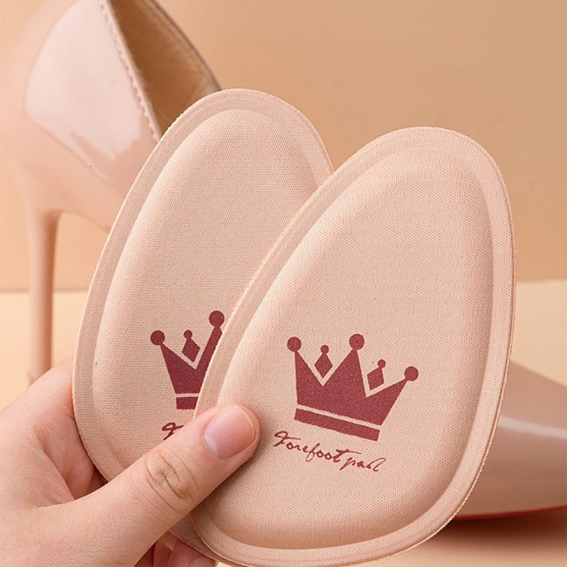 Women Forefoot Pad Relief Forefoot Insert Half Size Insoles Non-slip Shoe Breathable Sweat Absorbing Foot Pads for Shoes 240615