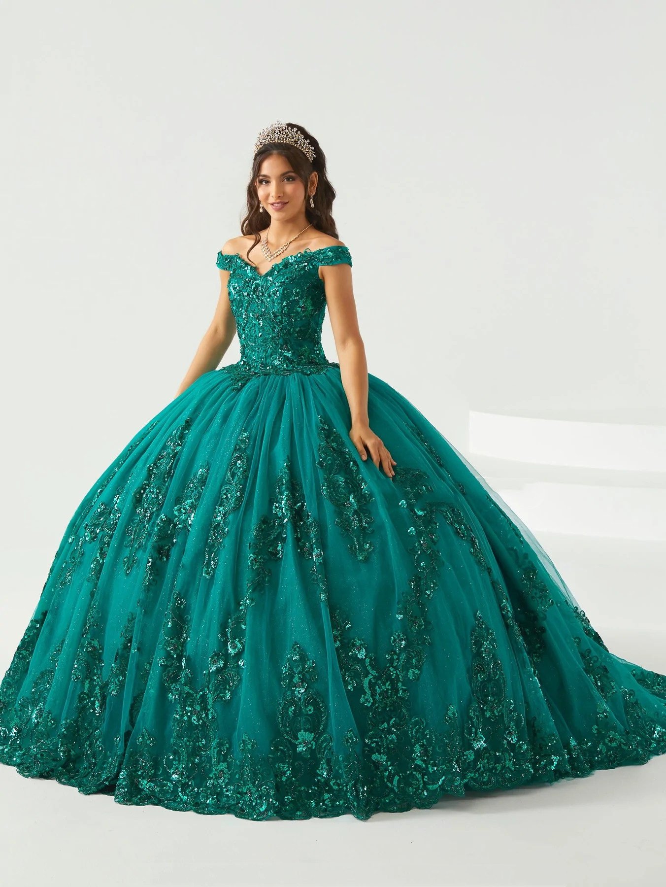 Red Mexican Quinceanera Dresses Ball Gown Off The Shoulder Tulle Lace Sparkly Puffy Charro Sweet 16 Dresses 15 Anos