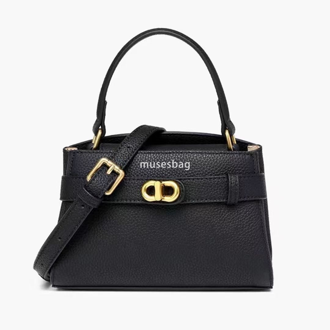 Urban minimalist daily outfit bag women new high-end texture niche retro metal buckle single shoulder bag versatile commuting crossbody bag