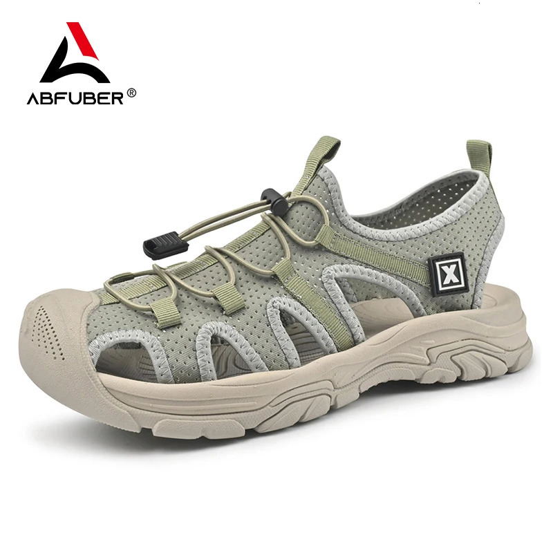 Handmade sandals mens breathable summer shoes mens outdoor sandals anti slip beach sandals hollow shoes anti-collision 240615