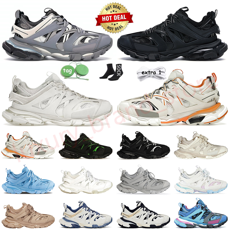 Luxury Brand Designer Tracks Runner Men Women Casual Shoes Track 3 3.0 Triple white black Sneakers Tess.s. Gomma leather Trainer Nylon Printed Platform trainers shoes
