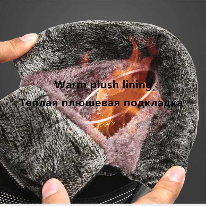 warm plush snow boots top mens winter boots oversized hiking boots outdoor anti slip ankle boots mens winter sports shoes 240615