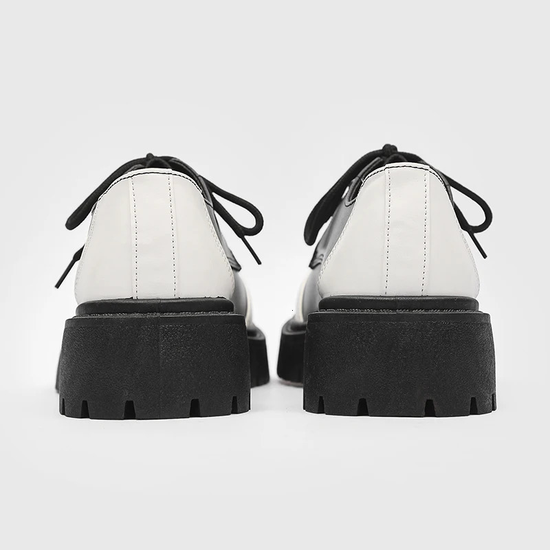 Men Black Leather Shoes Japan Harajuku Korean Fashion Business Wedding Leather Shoe Men High Sole Platform Casual Leather Shoes 240617