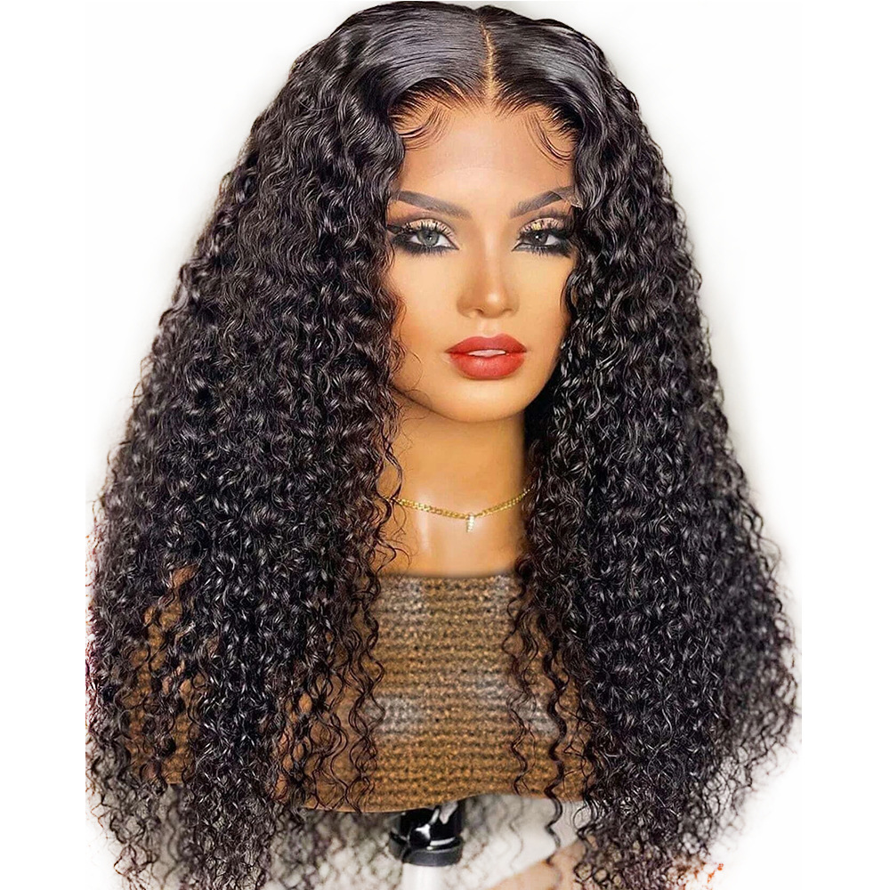Water Wave Curly 200% Density HD Lace Frontal Wig Brazilian 26 30 Inch 13x4 Glueless Loose Deep Wave Human Hair Lace Front Wig for Women