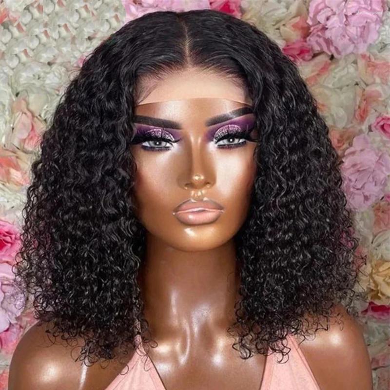 Wigg Short Bob Wigs Curly Lace Front Human Hair Wig 13X4 Hd Frontal Deep Wave Glueless 4X4 Closure