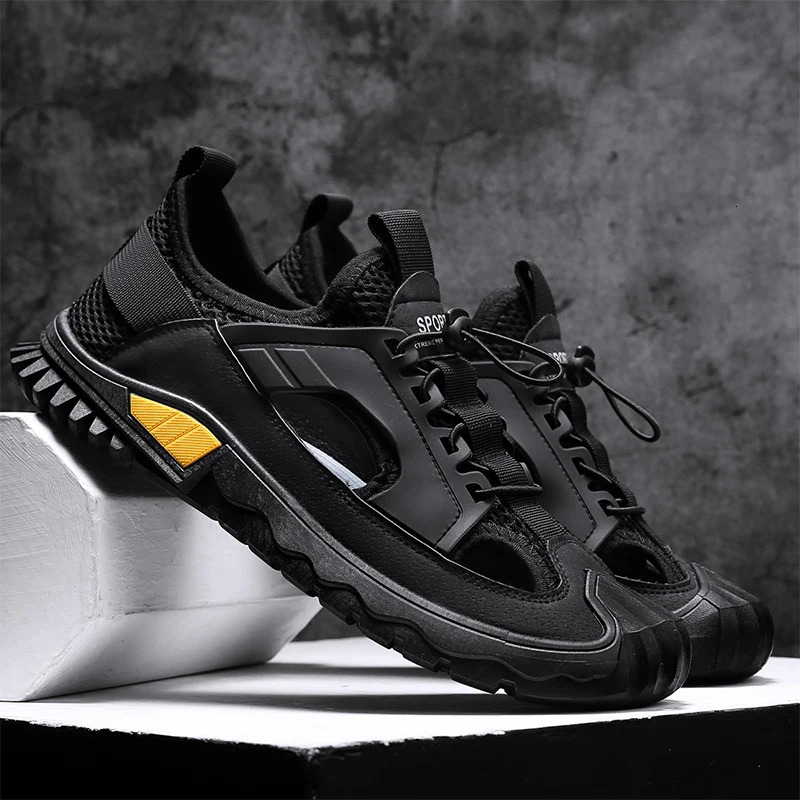 outdoor sandals mens mesh breathable and smooth mens casual shoes summer comfortable beach shoes mens Roman sandals 240615