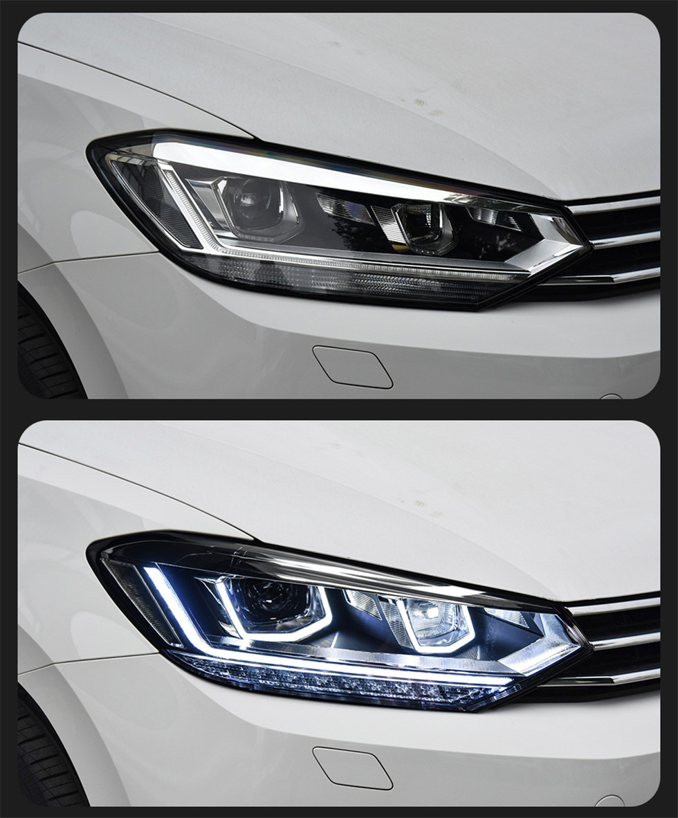 Car Head Lamps For VW Touran 20 16-20 20 Touran L LED Upgrade Lens Dynamic Signal Headlight Assembly