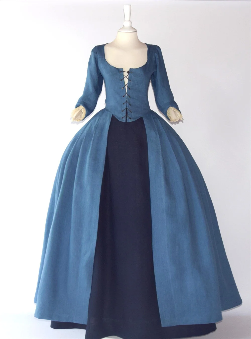Historical 18th Century Victorian Baroque evening dresses French Court Rococo Medieval Princess Linen Civil War Prom Gown Outfit