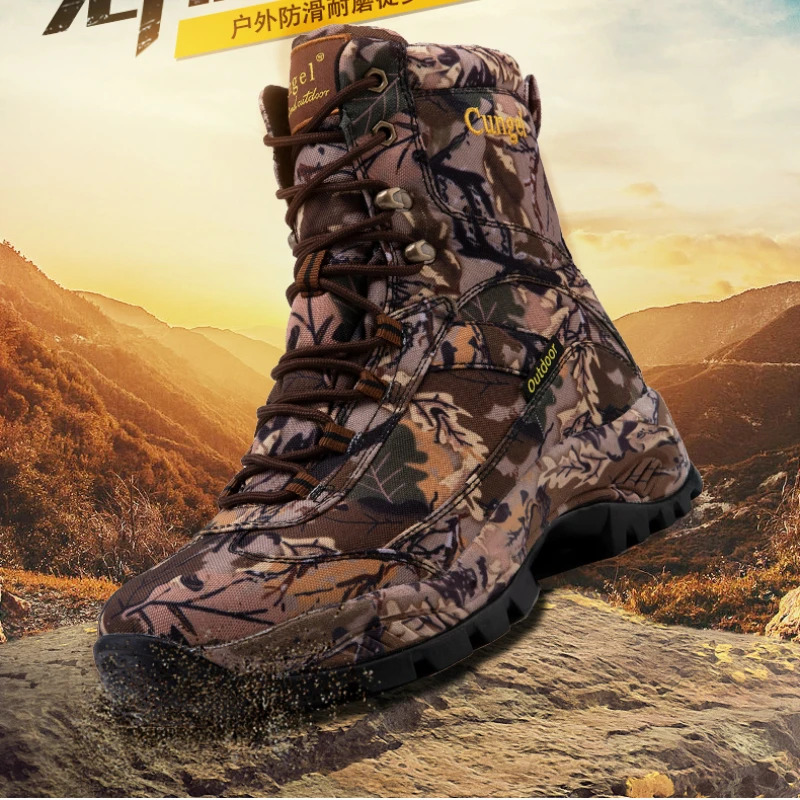 Mens sports shoes high top durable and waterproof non slip outdoor climbing mens low boots 240615