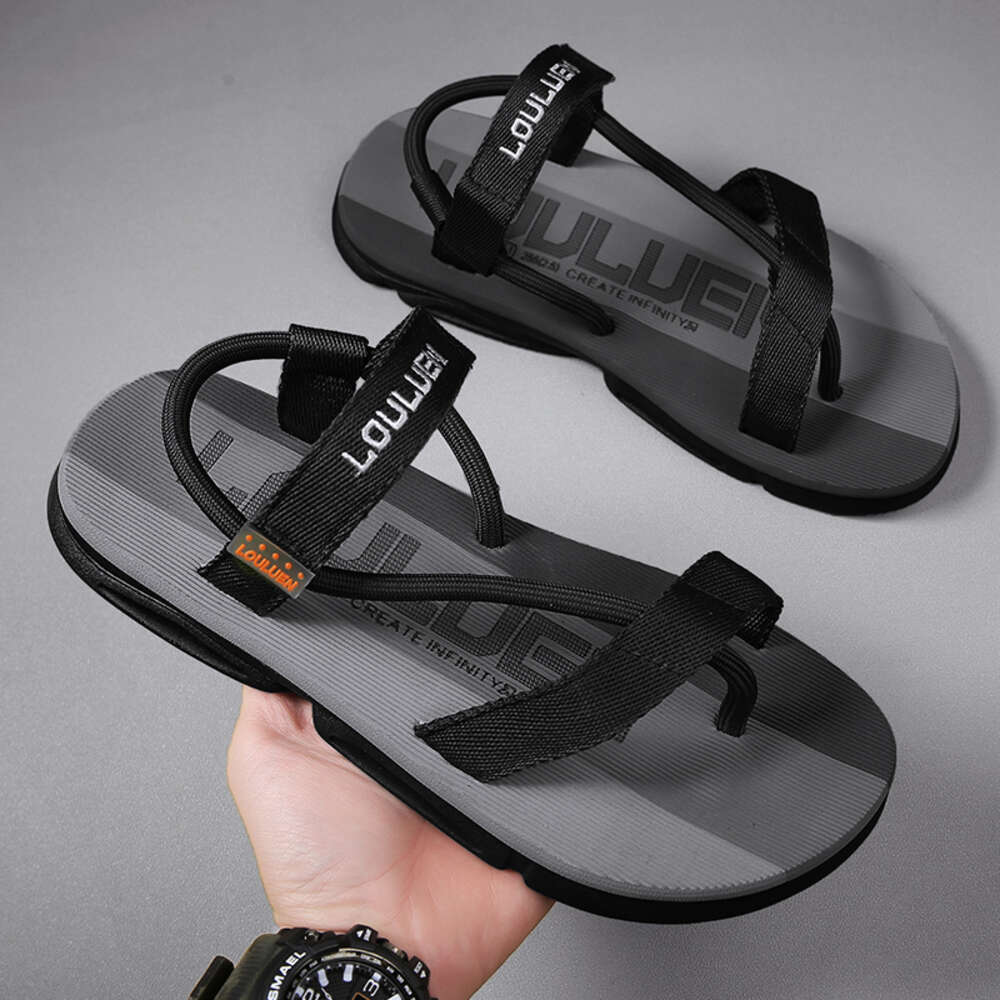 2023 Wholesale Designer Flat Sandal Men Summer Fashion Outdoor Flip-flops Custom Slippers with Soft Beach Sandals