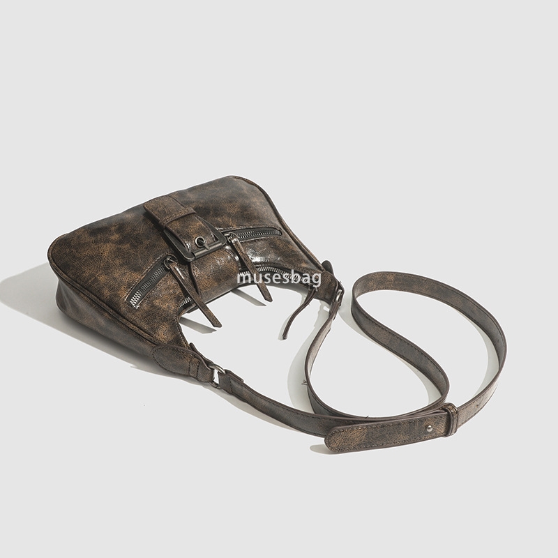 Maillard Underarm Bag Women New European and American Vintage Women Bag Single Shoulder Bag Crossbody Bag Fashion Crescent Bag Trendy