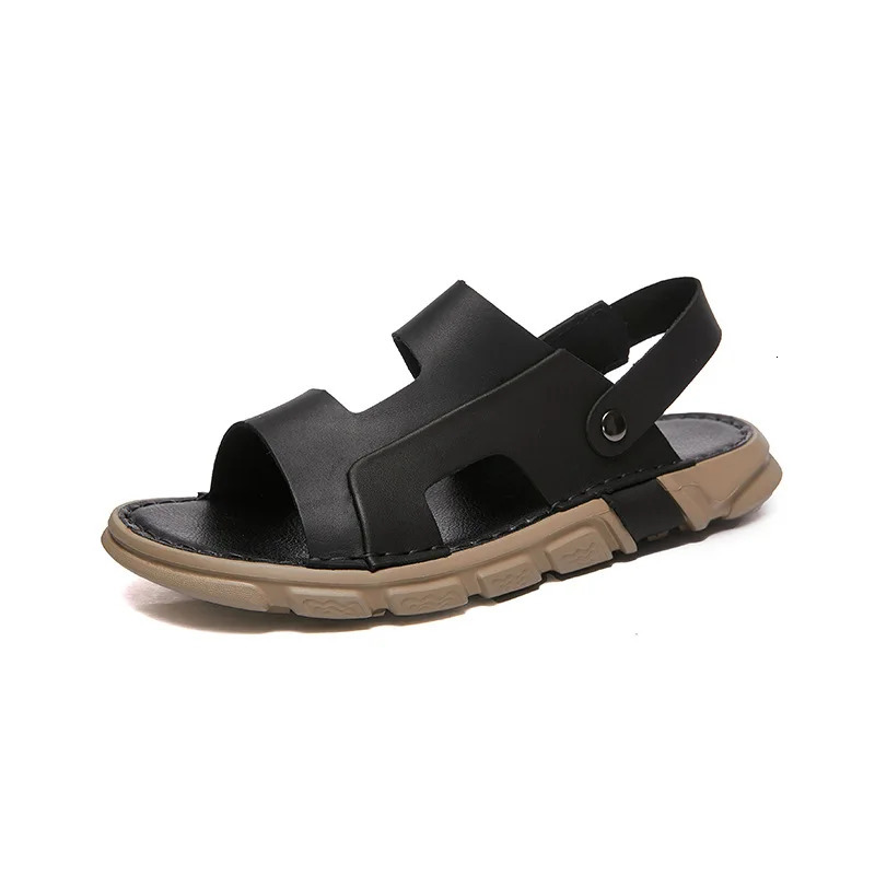 Home>Product Center>Mens Cowhide Sandals>Lightweight Elastic Comfortable Summer Open Toe Breathable Slide Factory Wholesale 240615