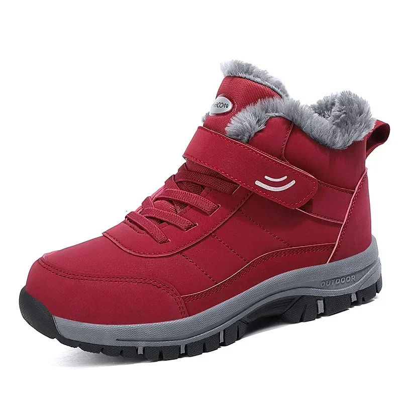 Womens ankle boots waterproof and warm snow boots womens anti slip hiking shoes womens sports shoes comfortable couple shoes womens 2024 240615