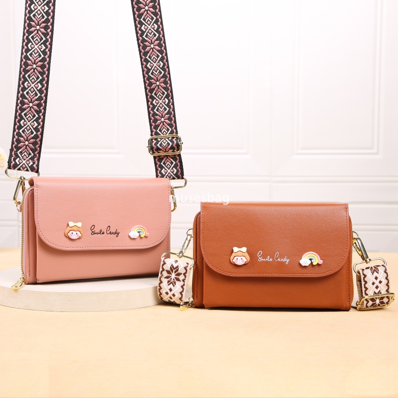 European and American women's designer mobile phone bag Korean version versatile small square bag fashionable woven strap single shoulder crossbo