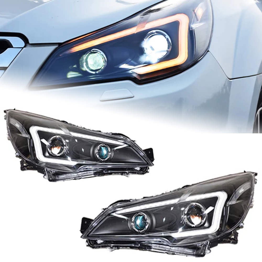 For Subaru Legacy 20 10-20 15 Outback LED Head Lamp LED DRL Assembly Upgrade Dynamic Signal Headlights