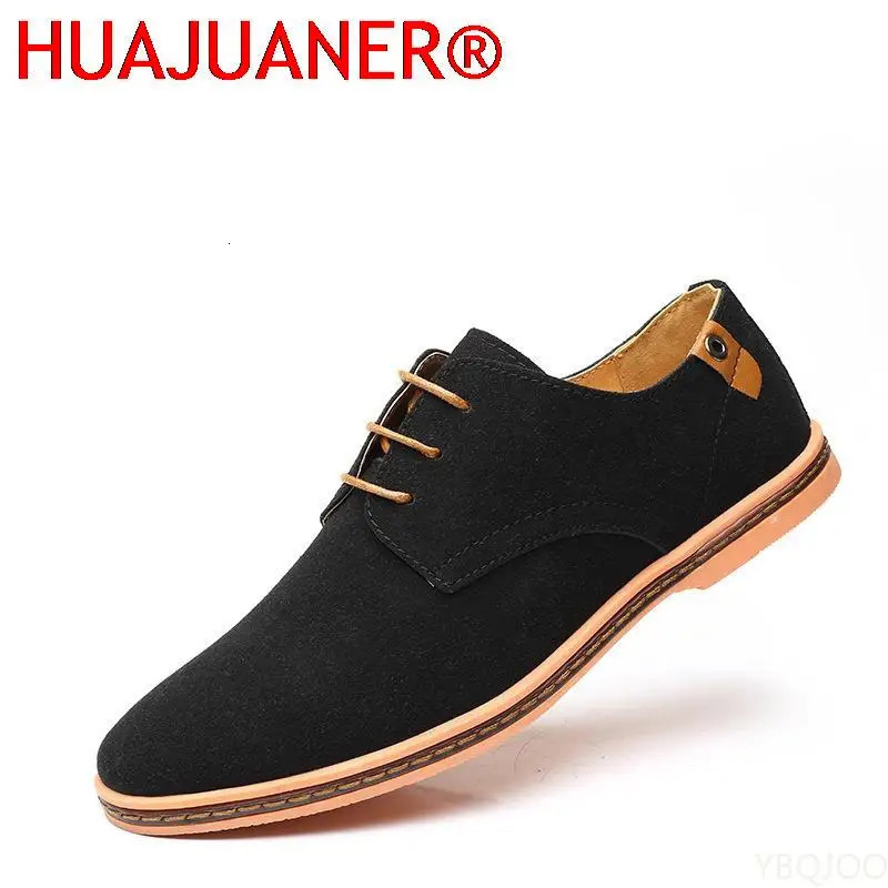 Spring Suede Leather Mens Shoes Oxford Casual Shoes Classic Sports Shoes Comfortable Footwear Dresses Large Size Apartments 240615
