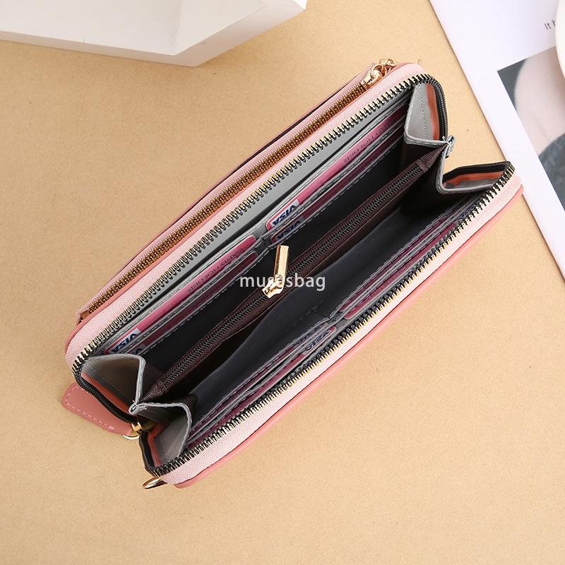 Designer Women's High Quality Elegant and Fashionable Long Wallet Simple and Multi functional Touchscreen Wrist Phone Zero Wallet Korean Portable