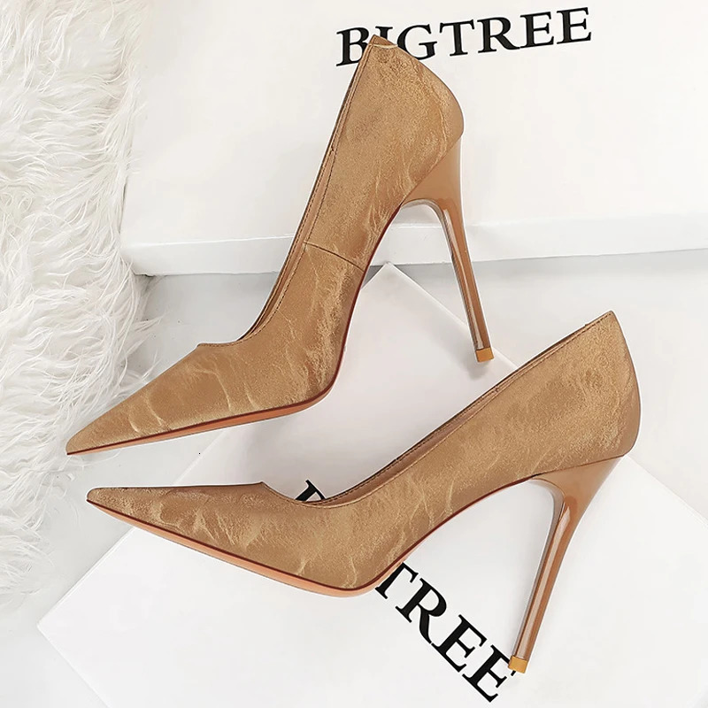 BIGTREE Shoes Retro Women Pumps Pointed Toe Stiletto High Heels Womens Sexy Nightclub Shoes New Heels Shoes Female Pumps 240617