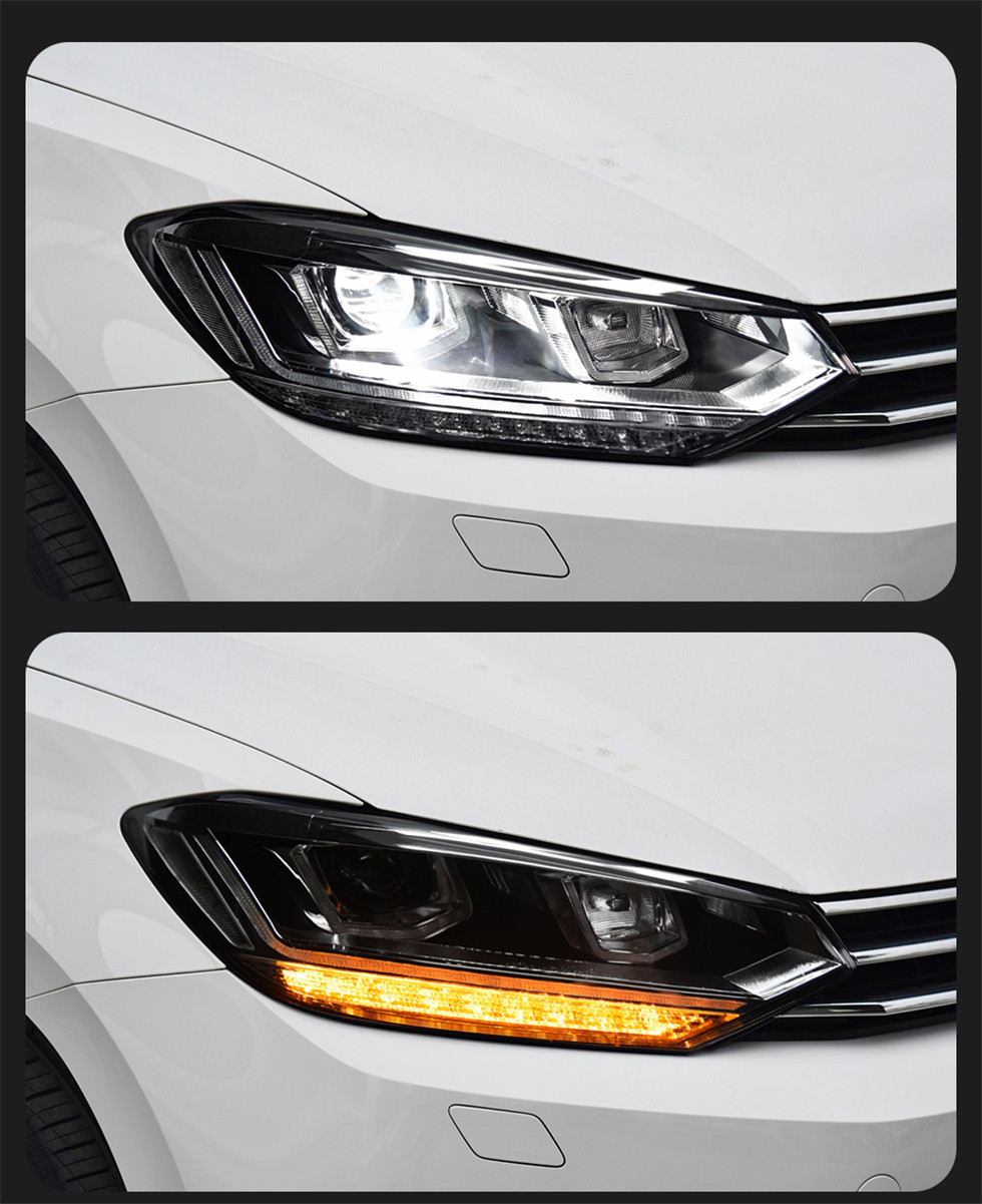 Car Head Lamps For VW Touran 20 16-20 20 Touran L LED Upgrade Lens Dynamic Signal Headlight Assembly
