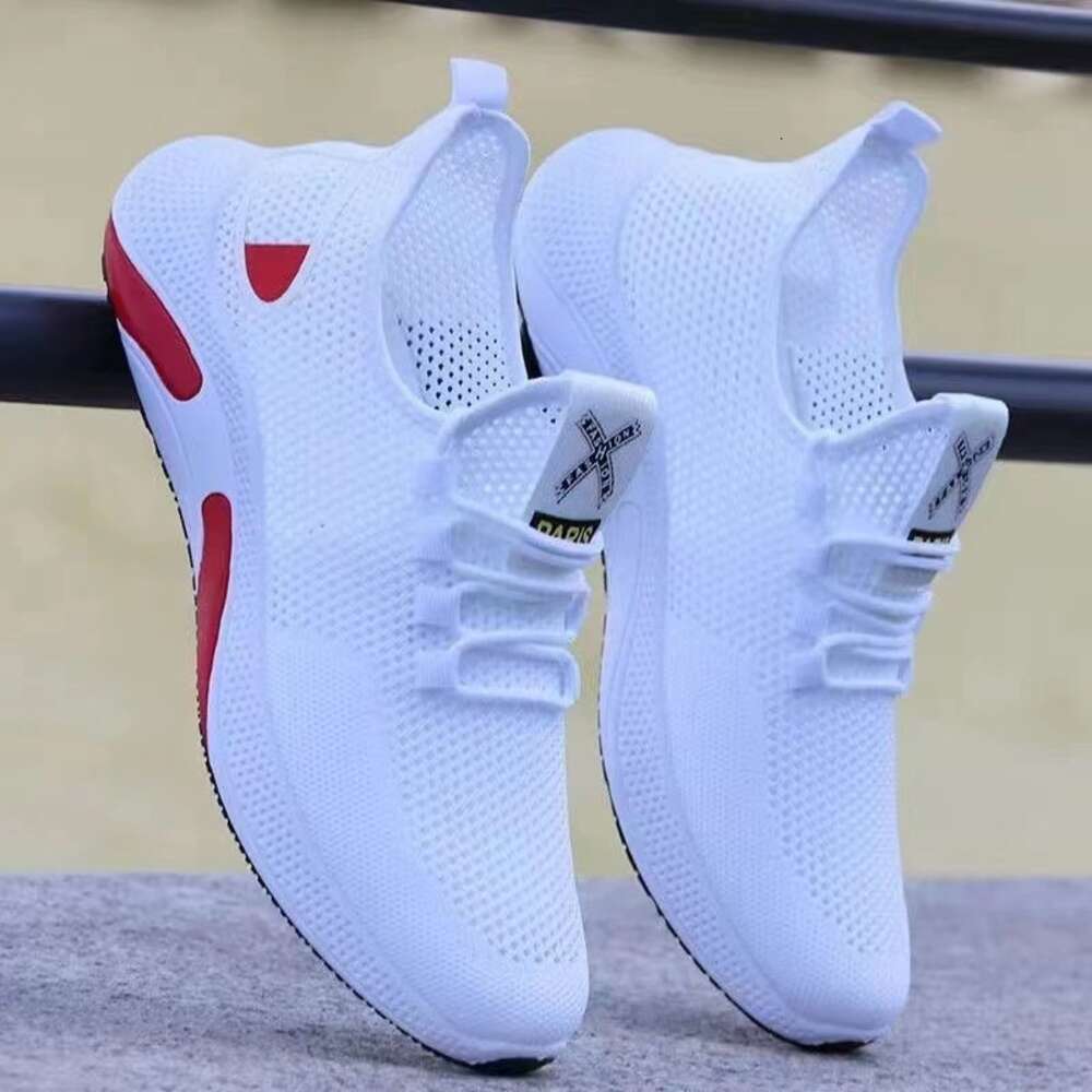 Men's Summer New Breathable Mesh Sneakers for Men Running Casual Sports Hollow White Shoes Tenis Masculino