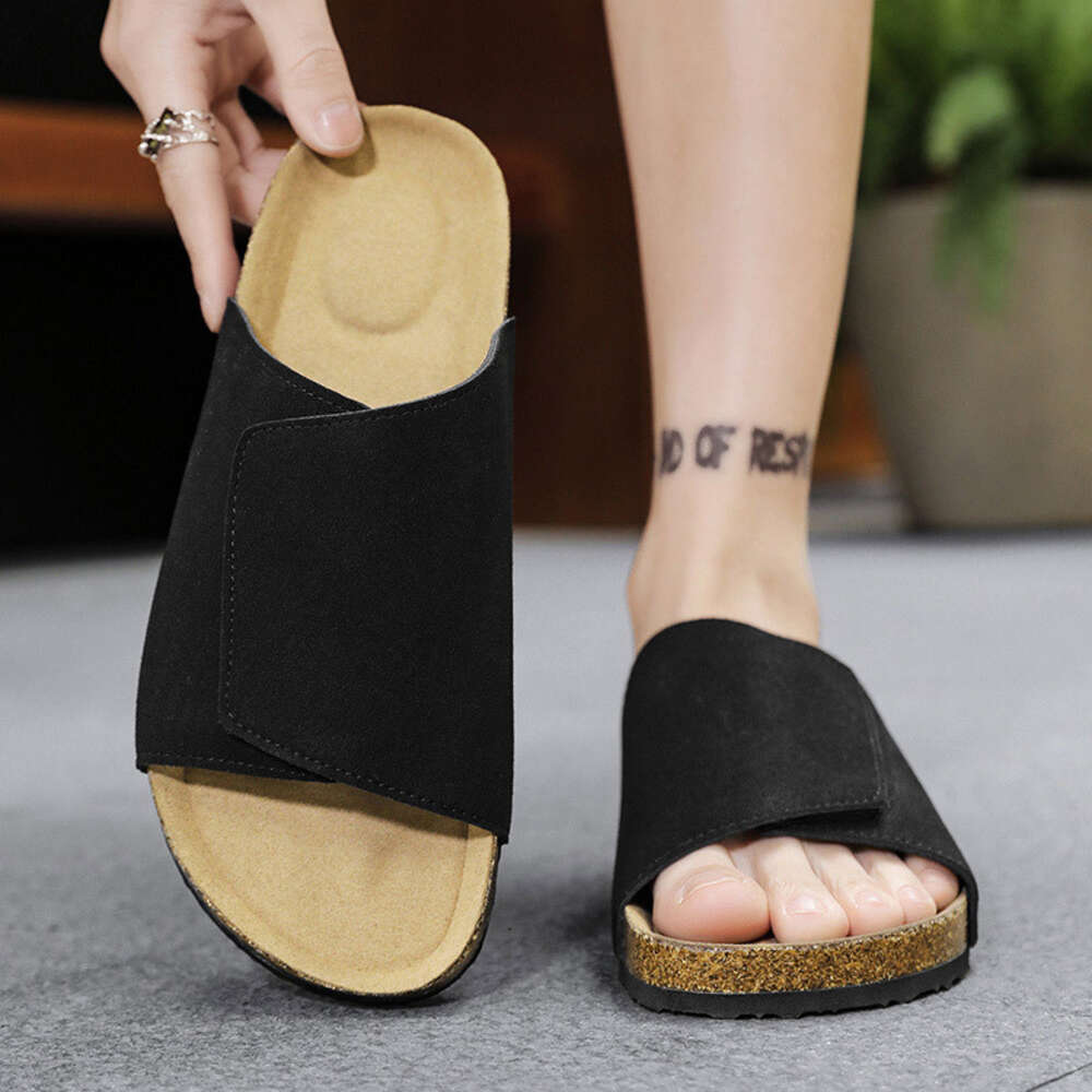 High Quality Men with Platform Italian Stylish Handmade Sandals Slip-on Leather Slippers