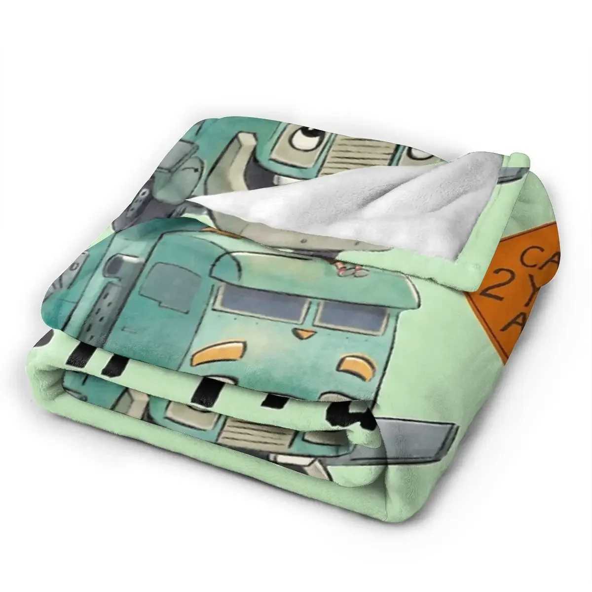 Blankets Flannel Throw Blanket Trash Truck Cartoon Netflix Blankets Soft Bedspread Warm Plush Blanket for Bed Living room Picnic TravelL406