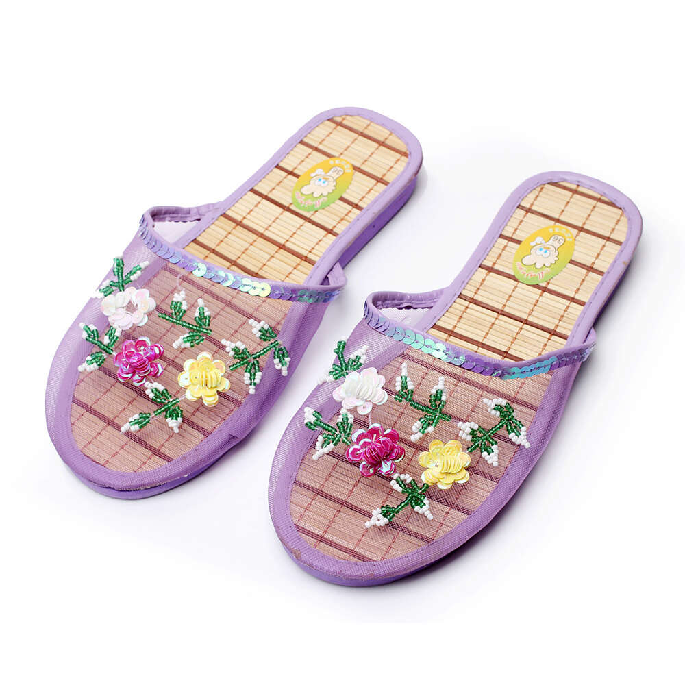 2023 New Arrival Design Indoor and Outdoor Fashion Women Beaded Slippesr Mesh Slipper