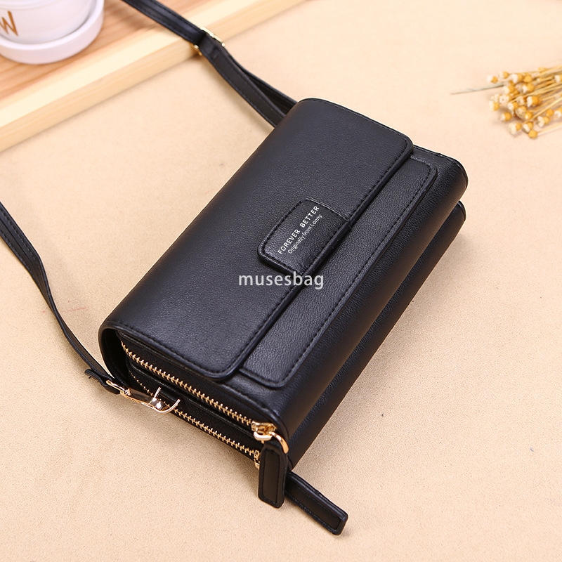 Designer Women's High Quality Classic Retro Multi functional Wallet Korean Edition Multi Card Handheld Bag Large Capacity Casual Shoulder Bag Mob
