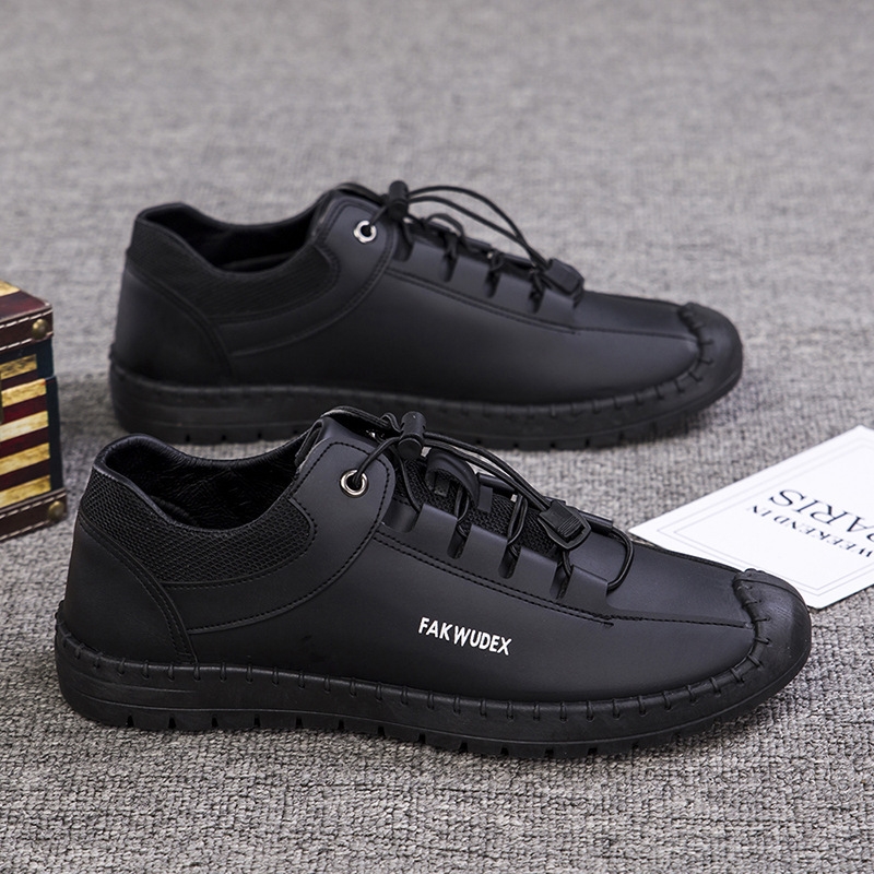 Breathable bean for men driving Korean fashion youth student shoes