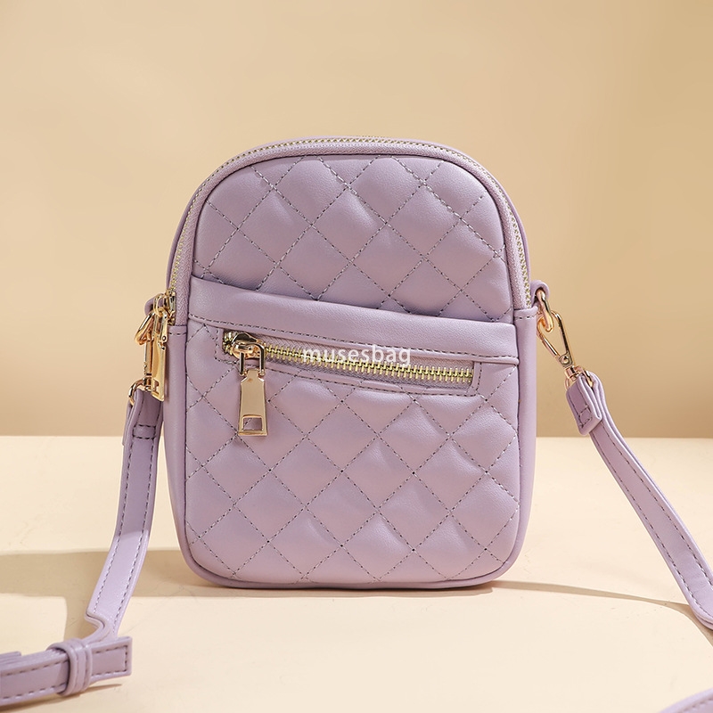 High quality women's designer temperament high-end mini phone bag fashionable and practical multifunctional trend diamond grid single shoulder cr