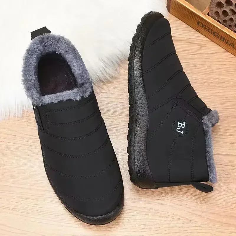 Snow Womens Boots Fashion Unisex Shoes Sliding Platform Shoes Womens Ankle Boots Waterproof Plush Winter Shoes Botas Mujer2024 240615