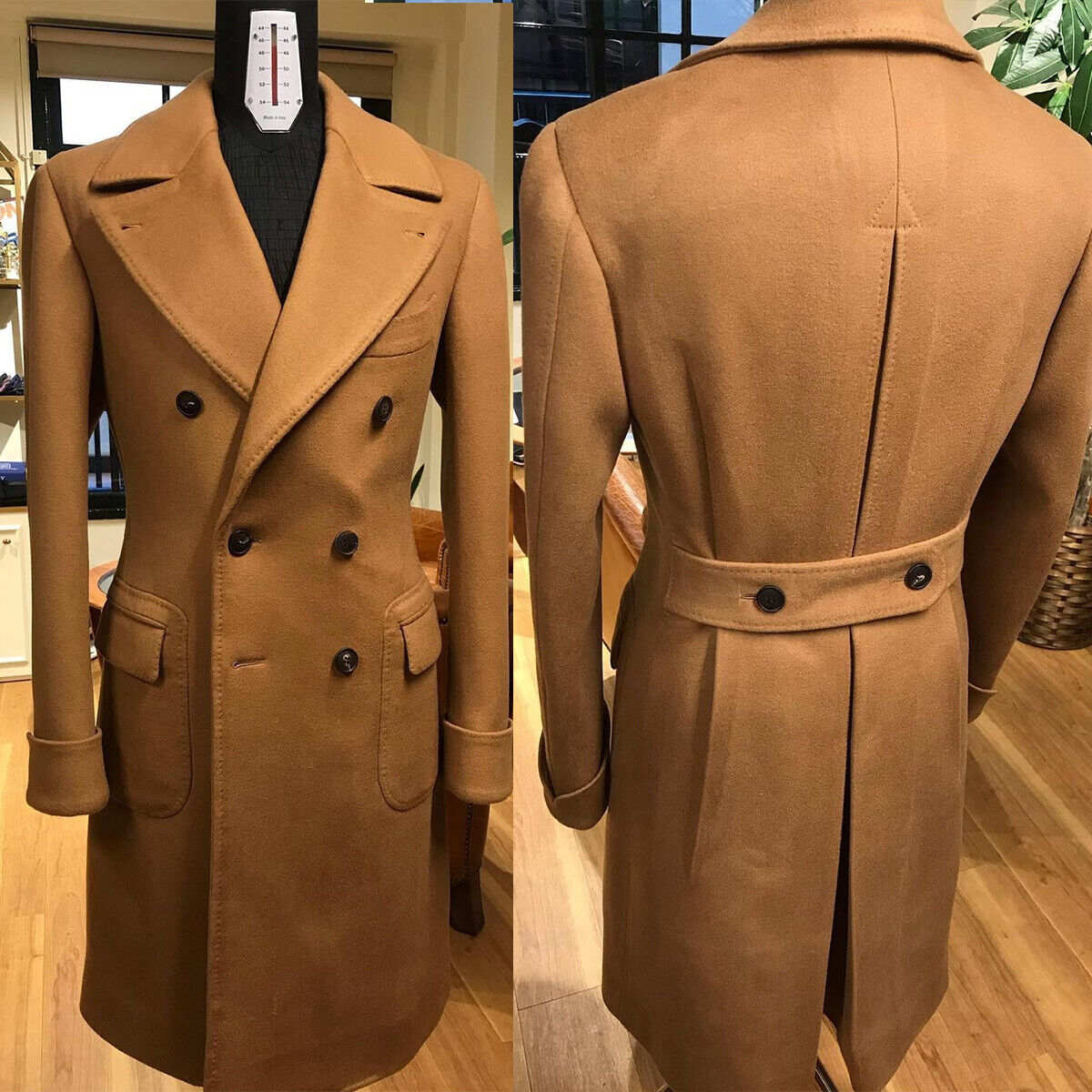 Woolen Men Overcoat Mens Suit Custom Made Costume Homme Formal Double Breasted Autumn Winter Long Coat Designer Jacket