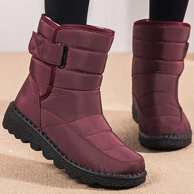 Womens boots super warm winter boots strap boots snow boots rubber boots fur Bota womens short boots womens winter shoes 240615