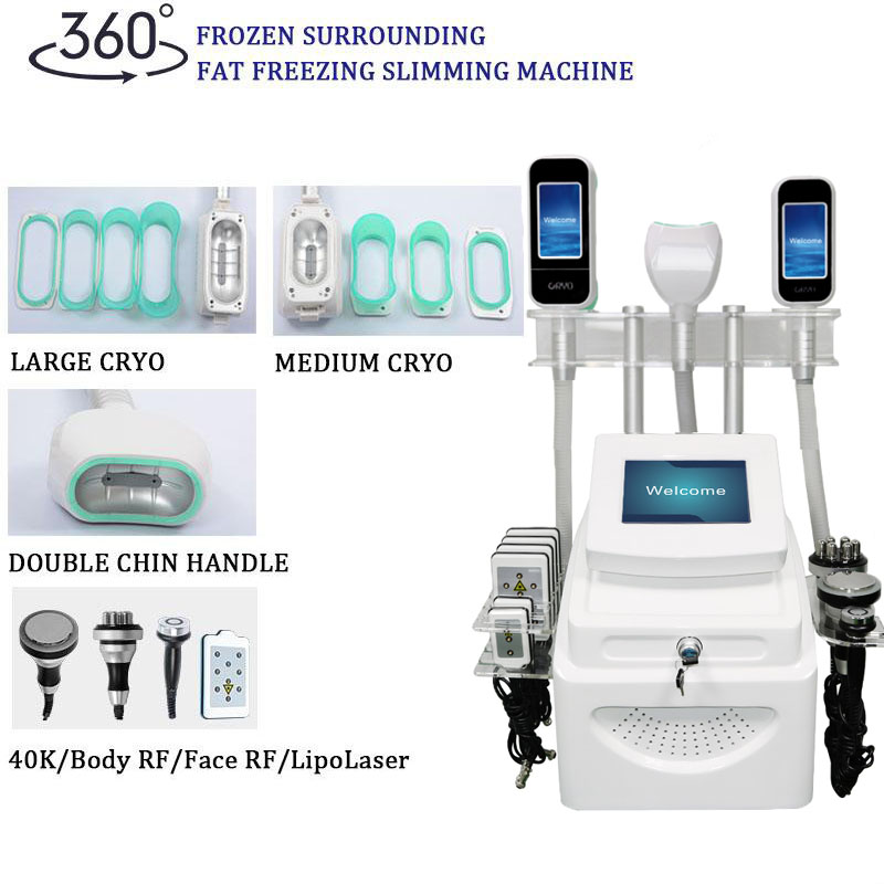 Cryolipolysis fat free machine ultra cavitation body rf lipolysis slim diode laser cellulite reduce 360 cryo facial machines 7 in 1