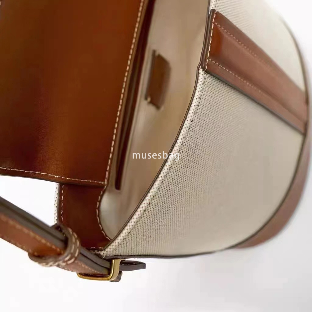 Neutral Wind Canvas Women Bag Spring and Autumn New Product Handheld Large Capacity Canvas Colored Spliced Shoulder Crossbody Water Bucket Bag for Wom