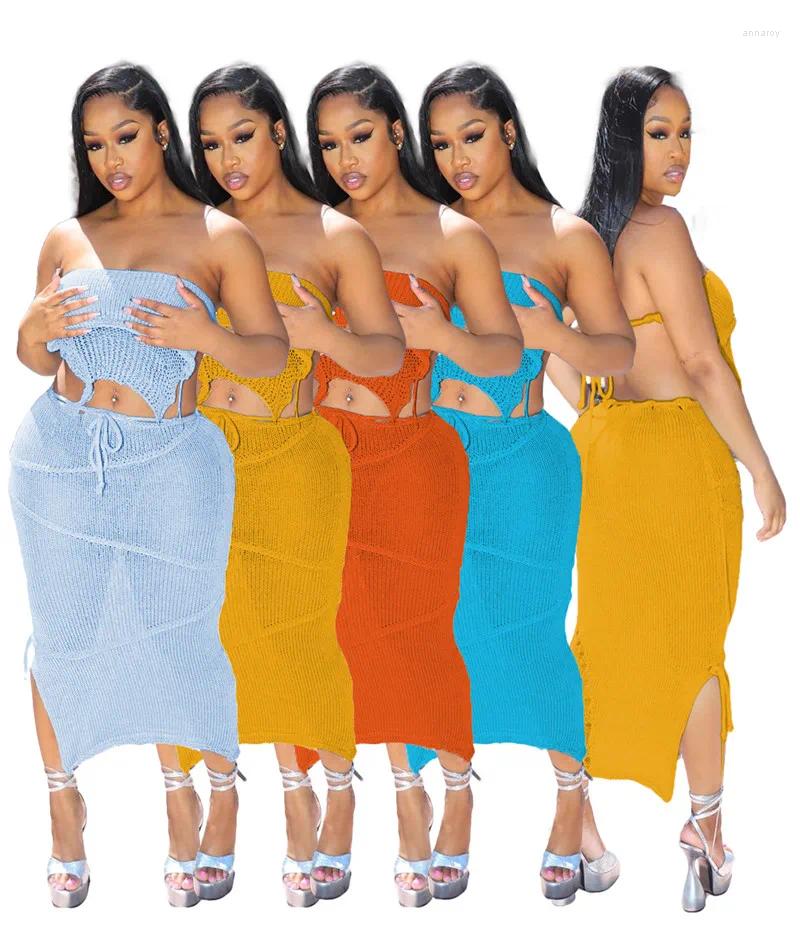 Womens Swimwear Wrap Kaftan Sarong Long Beach Dress Sexy Crop Top Skirts Sheer Knitted Swimsuit Cover-Ups Women Crochet Bikini Cover Up