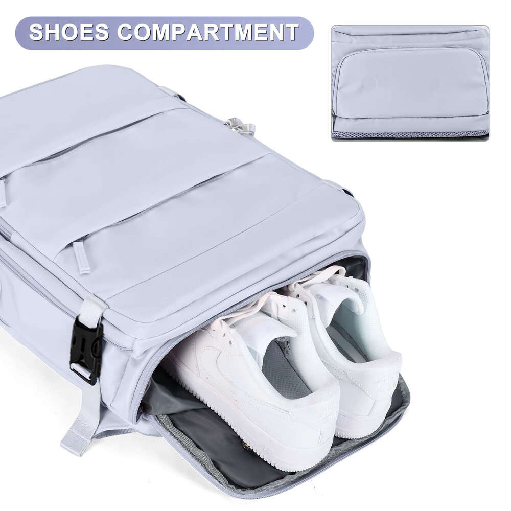 travel Men's backpack, airline approved waterproof 15.6-inch laptop for women, backpack school with shoe compartment H6.17#58 1d011