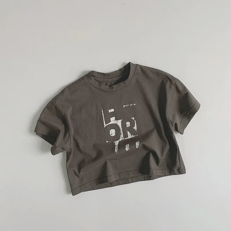 T-shirts Summer Costume Children Print Short Sleeve T-shirt Cotton Baby Girl Casual Tees Toddler Boy Loose Tshirt Kids Cotton Tops 240617Y2501199VAK
