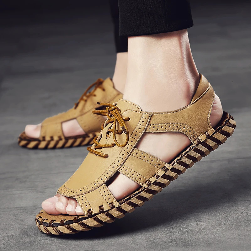 Sandals for mens original shoes mens summer sandals breathable casual mens slippers 240615