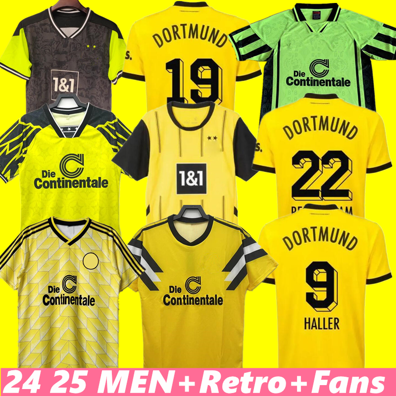 Retro 98 99 01 02 soccer jerseys kit 00 Men classic football shirts Lewandowski ROSICKY BOBIC KOLLER Short sleeve REUS MOLLER Dortmund M.Gotze HEINRICH METZELDER WROV