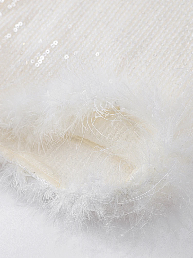 Sequined Fringes Backless Women Dresses Long Sleeve Slim Solid Female Dress Autumn Shinny Party Ladies Mini Vestidos 240617